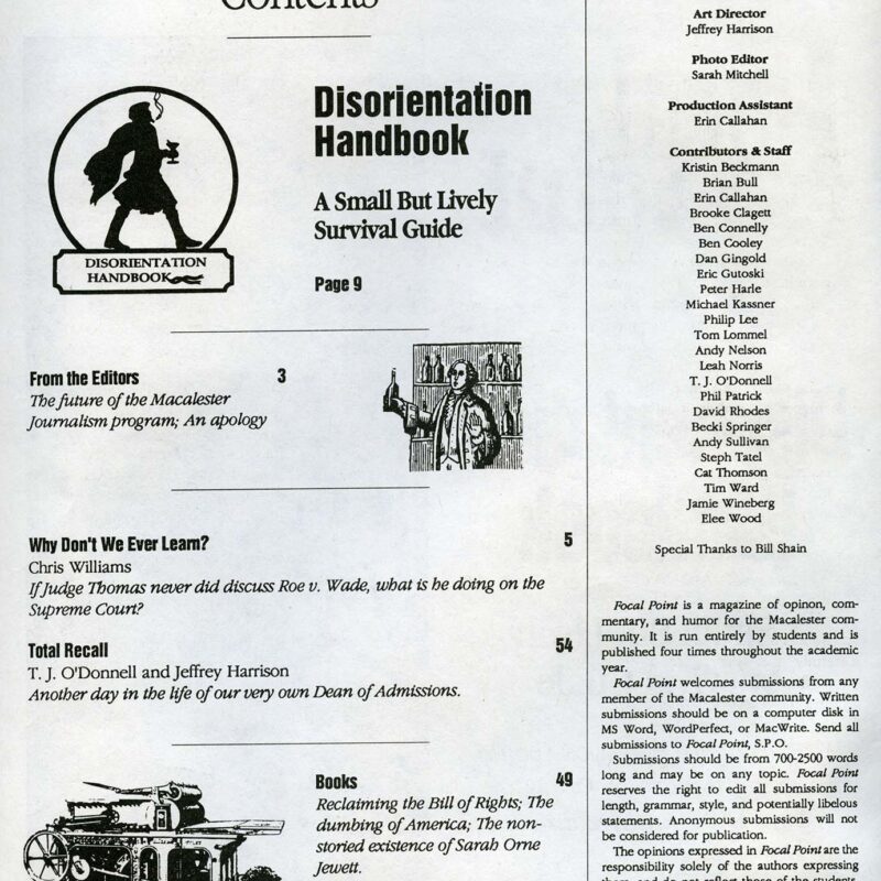 Focal Point Disorientation Handbook Fall 1991